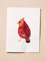Ten Thousand Villages Quilled Cardinal Card