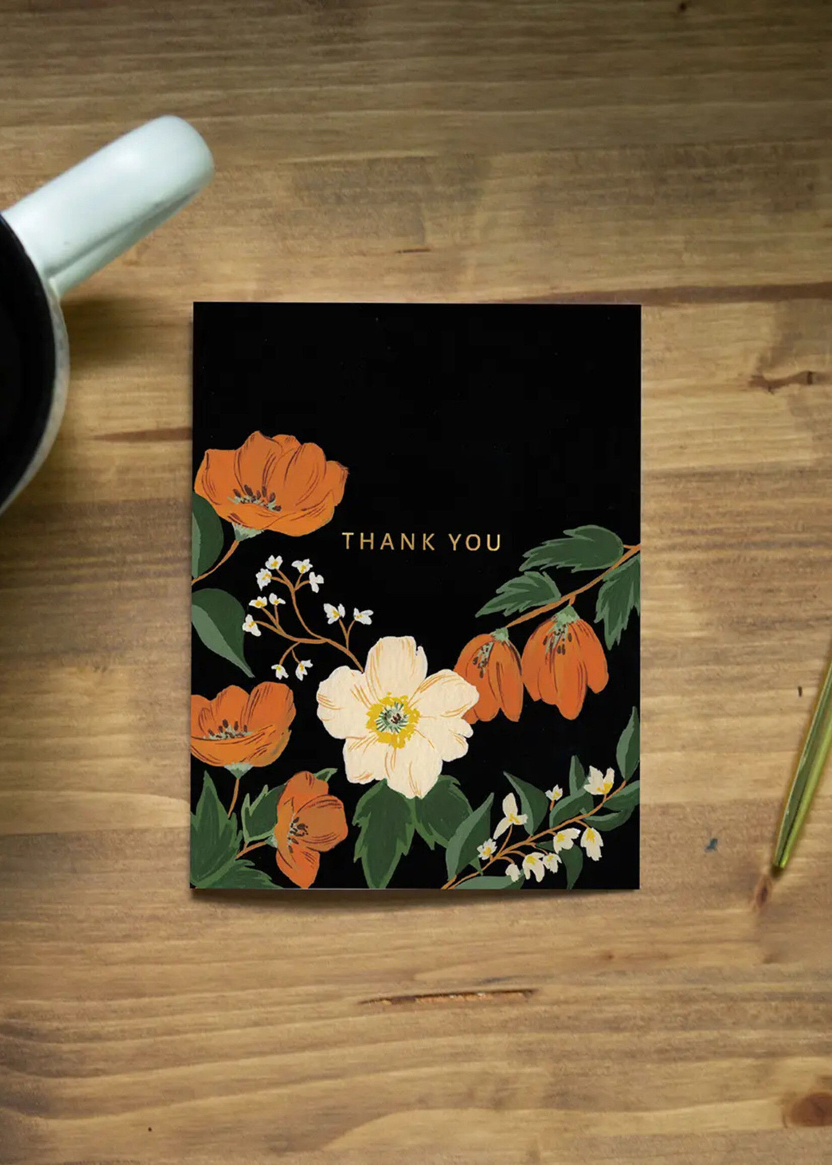 Pen + Pillar Autumn Poppy Thank You Card