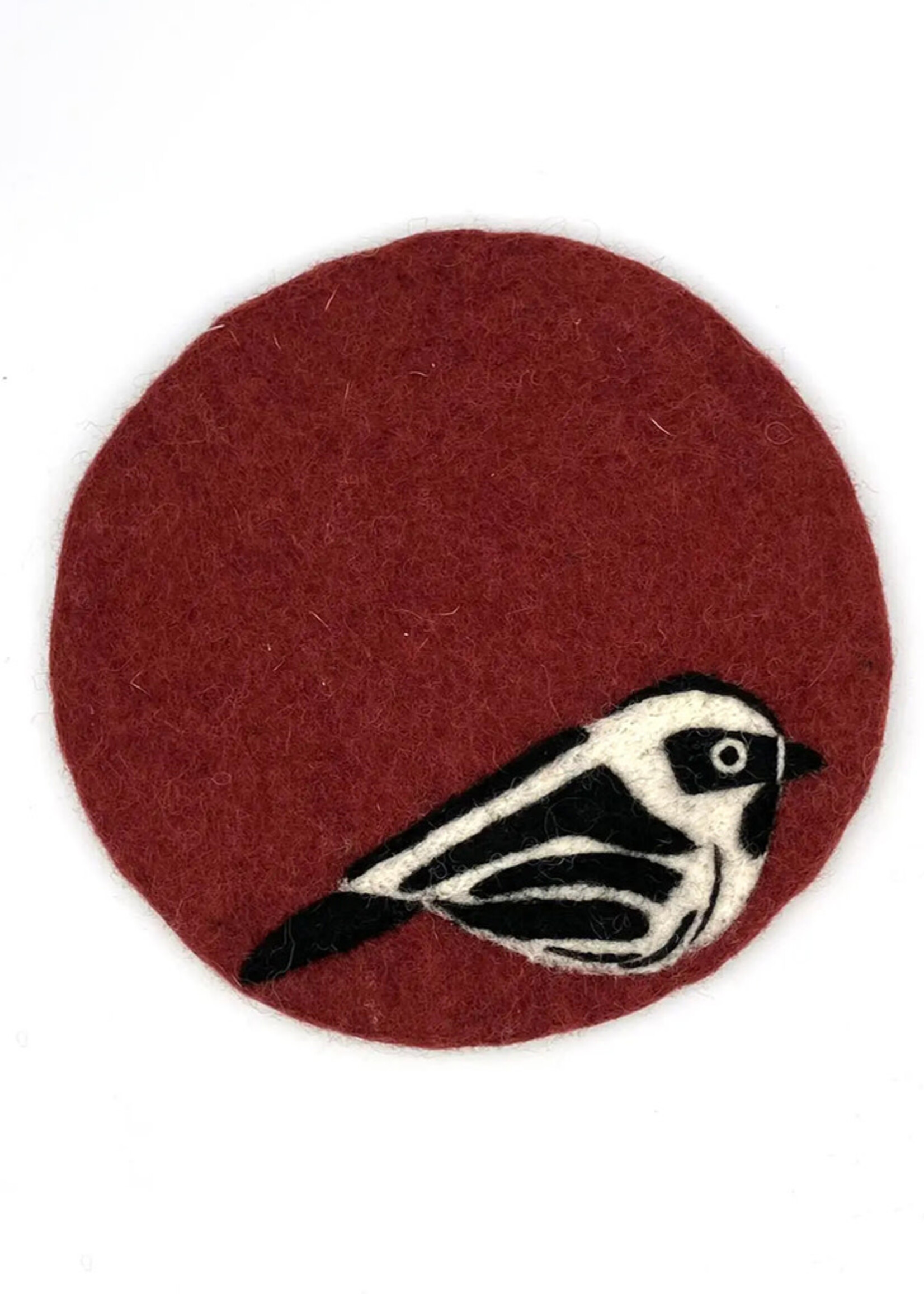 Women of the Cloud Forest Black and White Warbler Felt Trivet