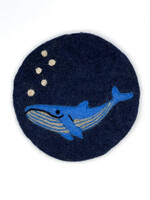 Women of the Cloud Forest Blue Whale Felt Trivet