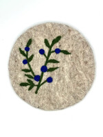 Women of the Cloud Forest Blueberry Branch Felt Trivet