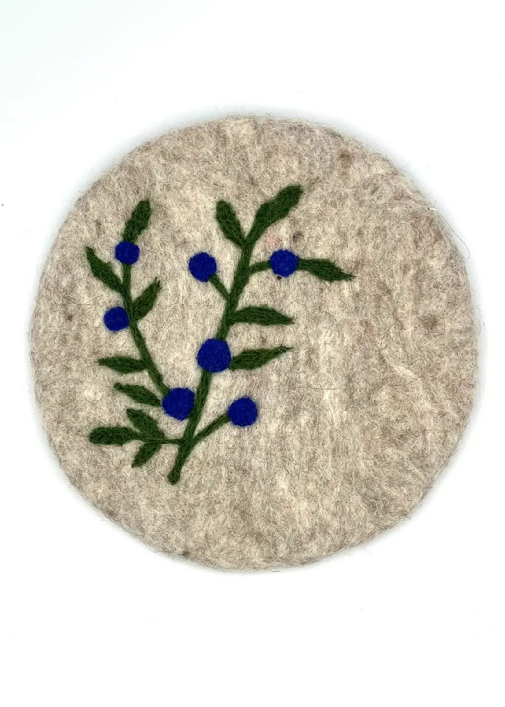 Women of the Cloud Forest Blueberry Branch Felt Trivet