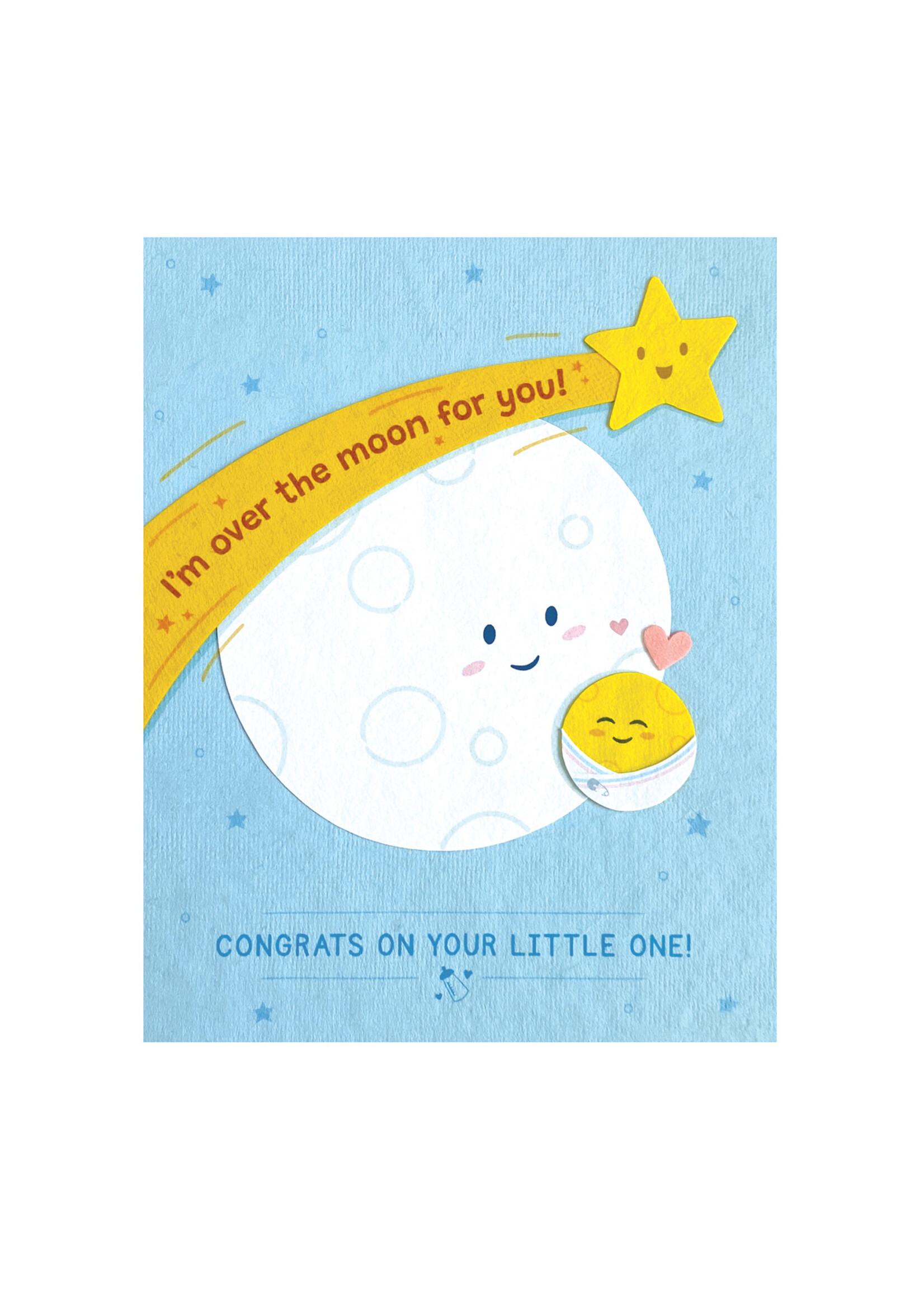 Good Paper Over The Moon Baby Card