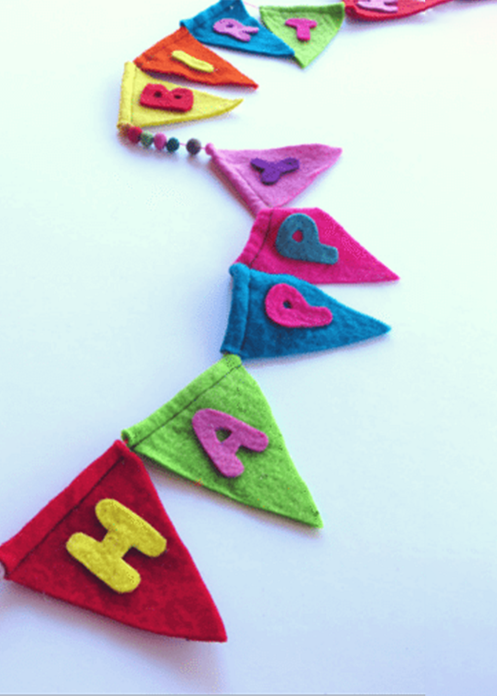 Ganesh Himal Felt Happy Birthday Pennant Banner