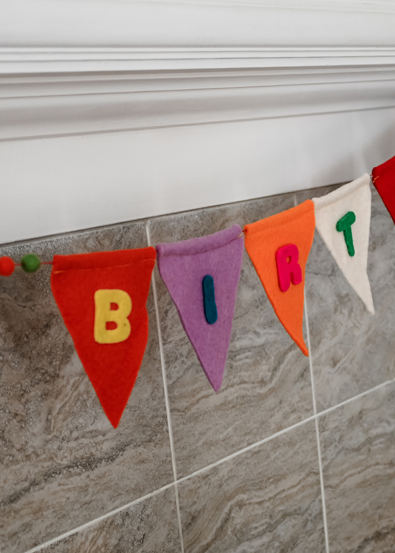 Ganesh Himal Felt Happy Birthday Pennant Banner