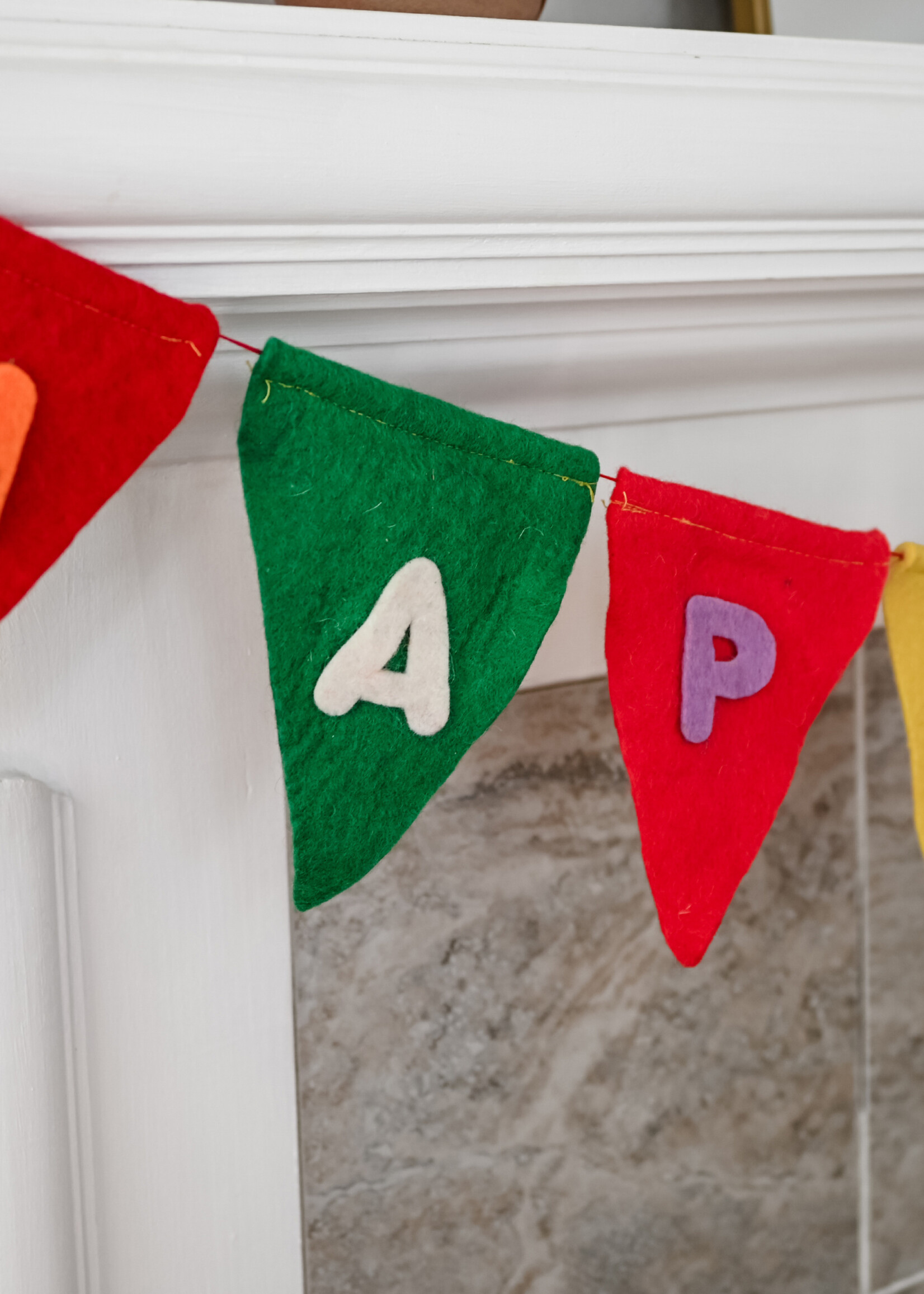 Ganesh Himal Felt Happy Birthday Pennant Banner