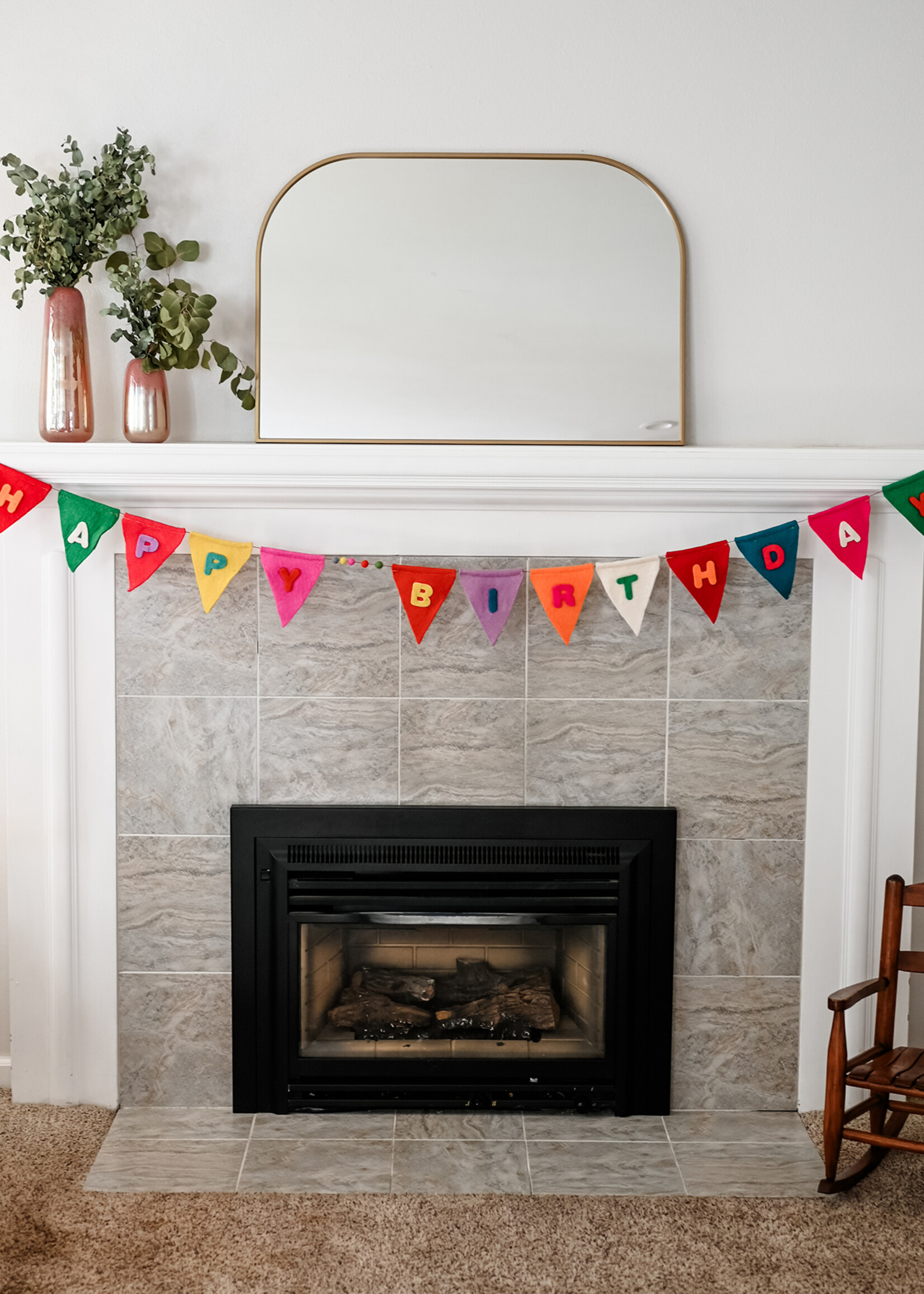 Ganesh Himal Felt Happy Birthday Pennant Banner