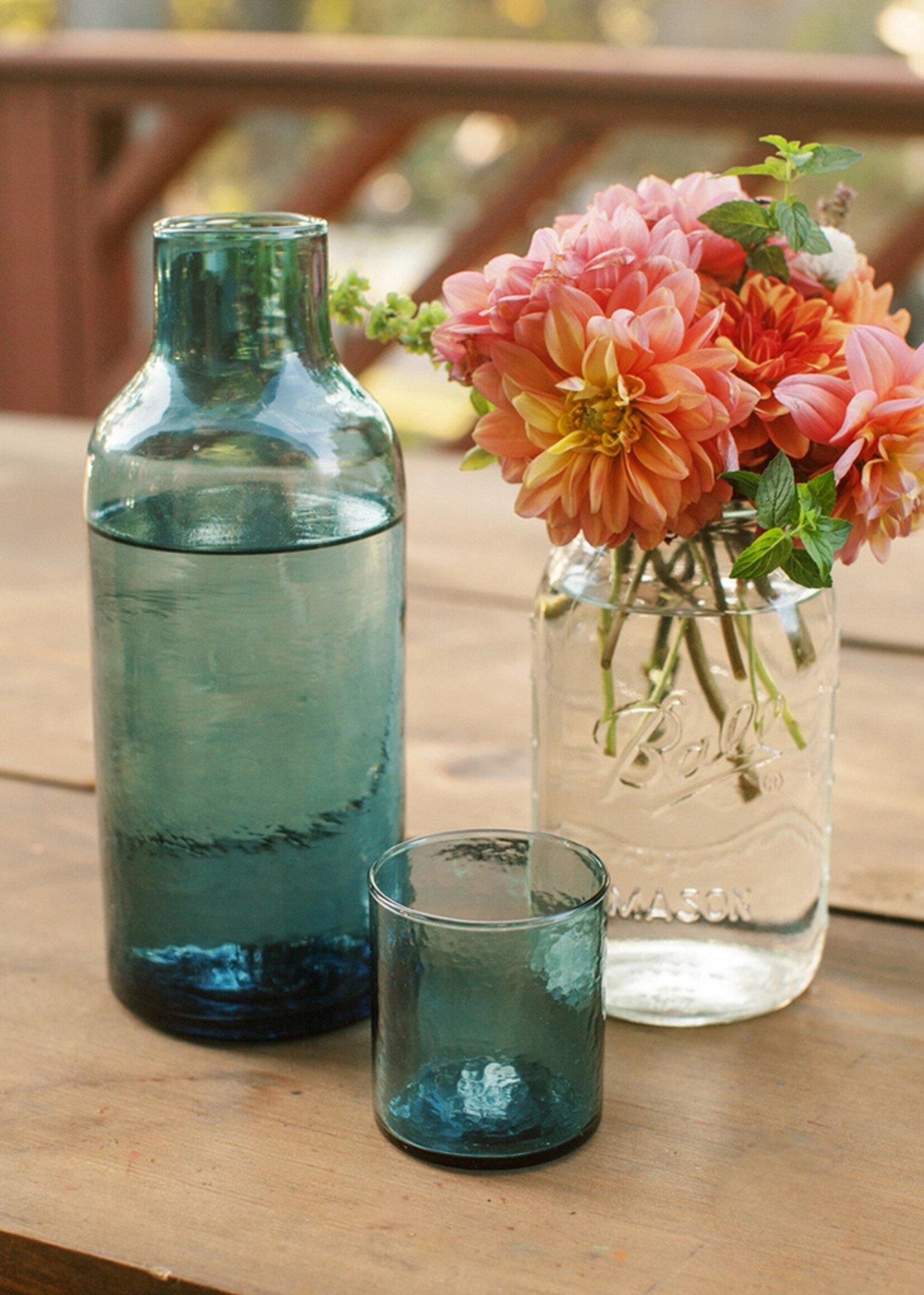 Creative Women Handblown Hammered Glass Carafe