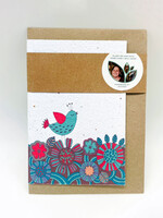 Growing Paper Blue Bird Plantable Card