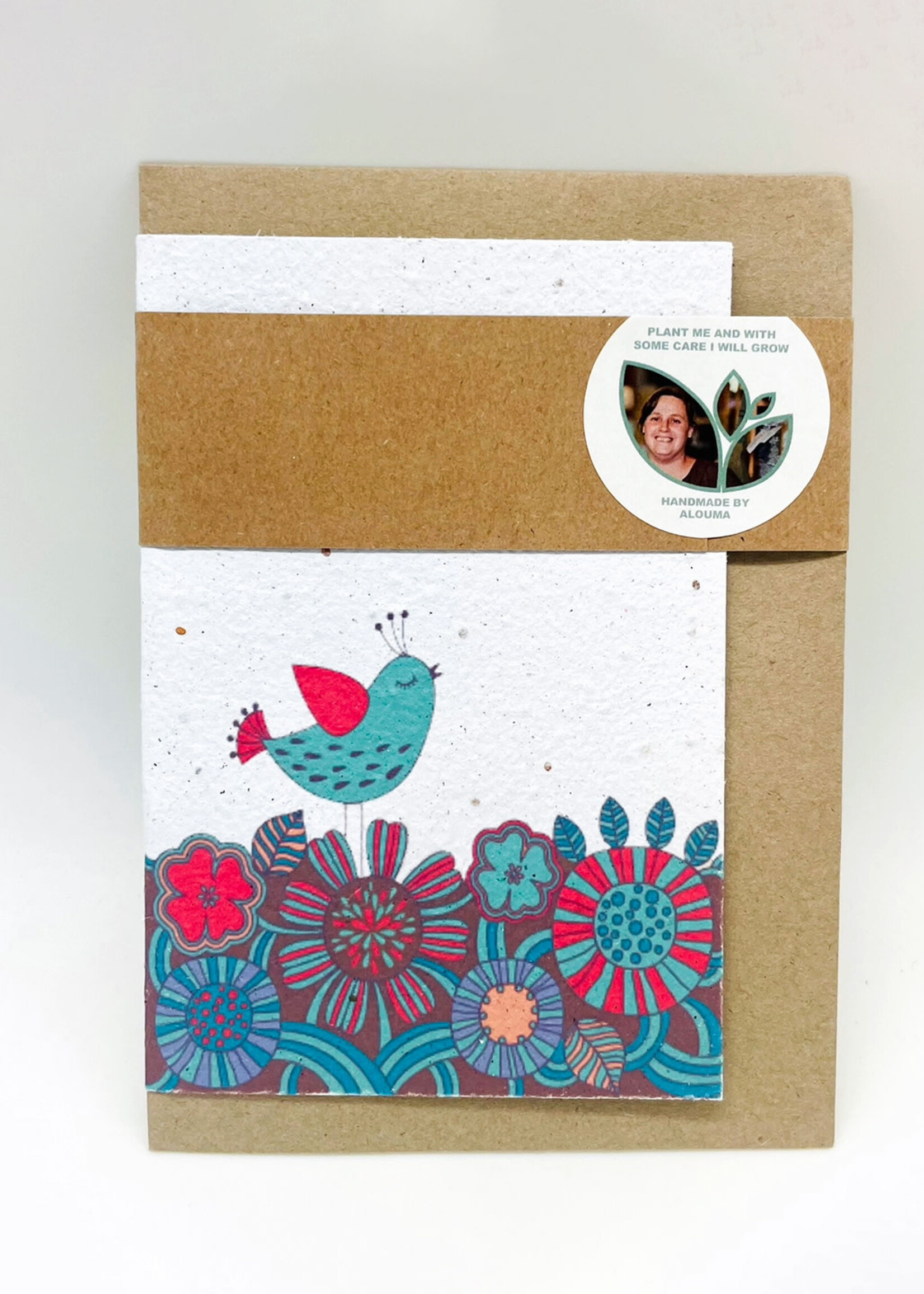 Growing Paper Blue Bird Plantable Card