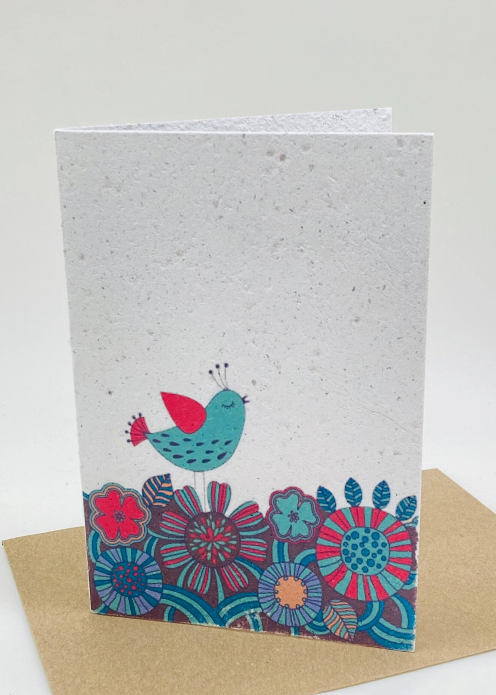 Growing Paper Blue Bird Plantable Card