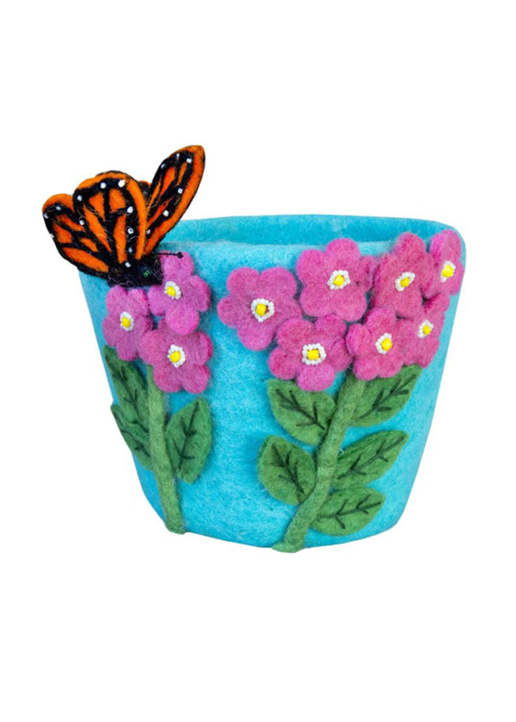dZi Monarch Bouquet Felt Pot