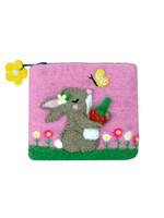 dZi Bunny and Daisy Felt Coin Purse