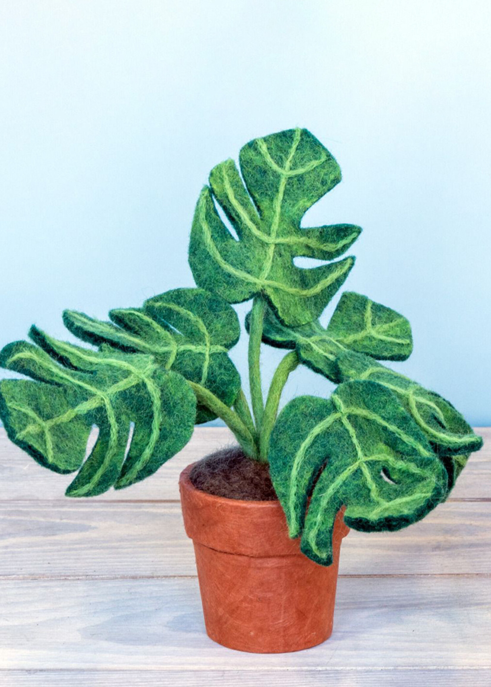 dZi Potted Felt Monstera Plant