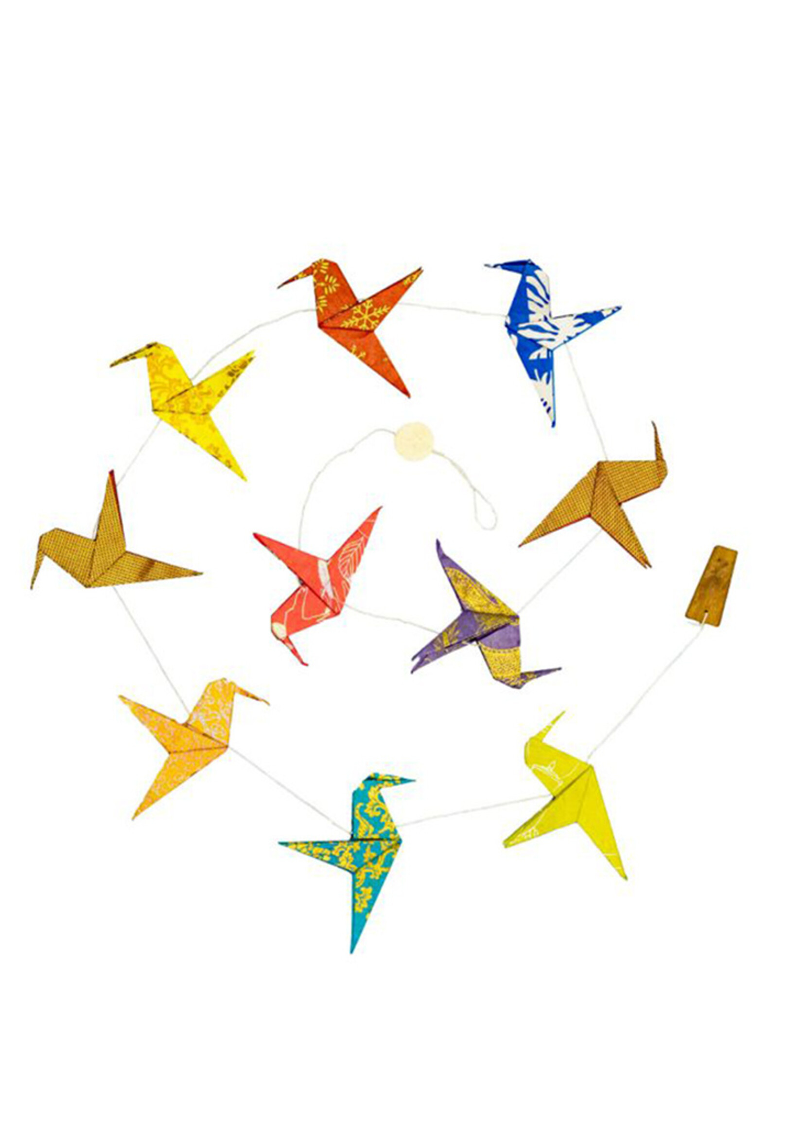 dZi Origami Hummingbird Paper Garland