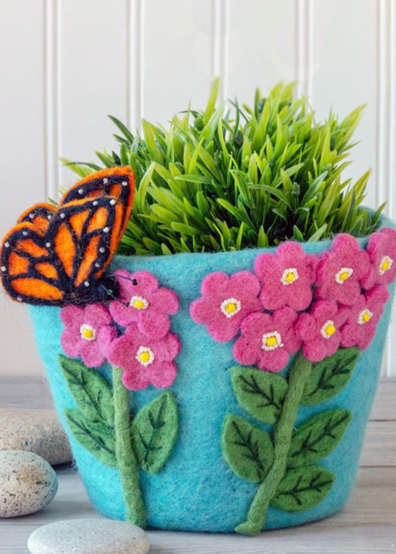 dZi Monarch Bouquet Felt Pot