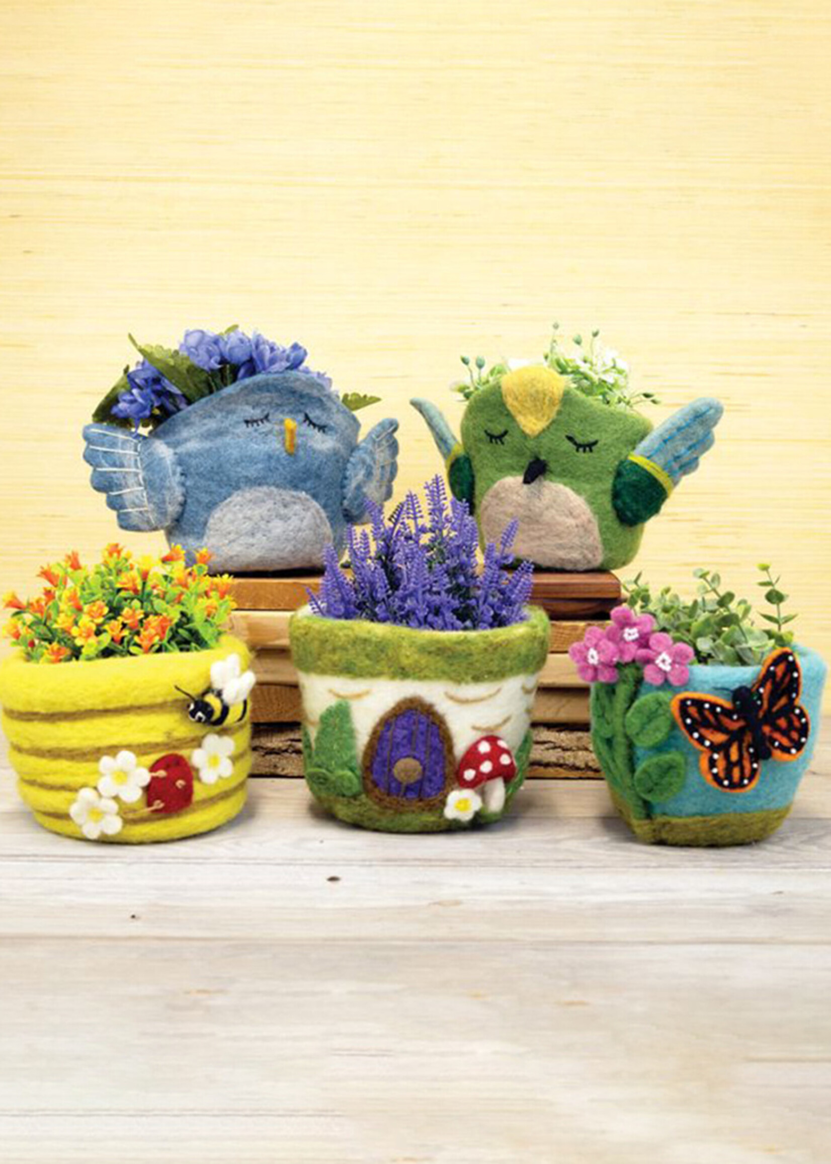 dZi Monarch Bouquet Felt Pot