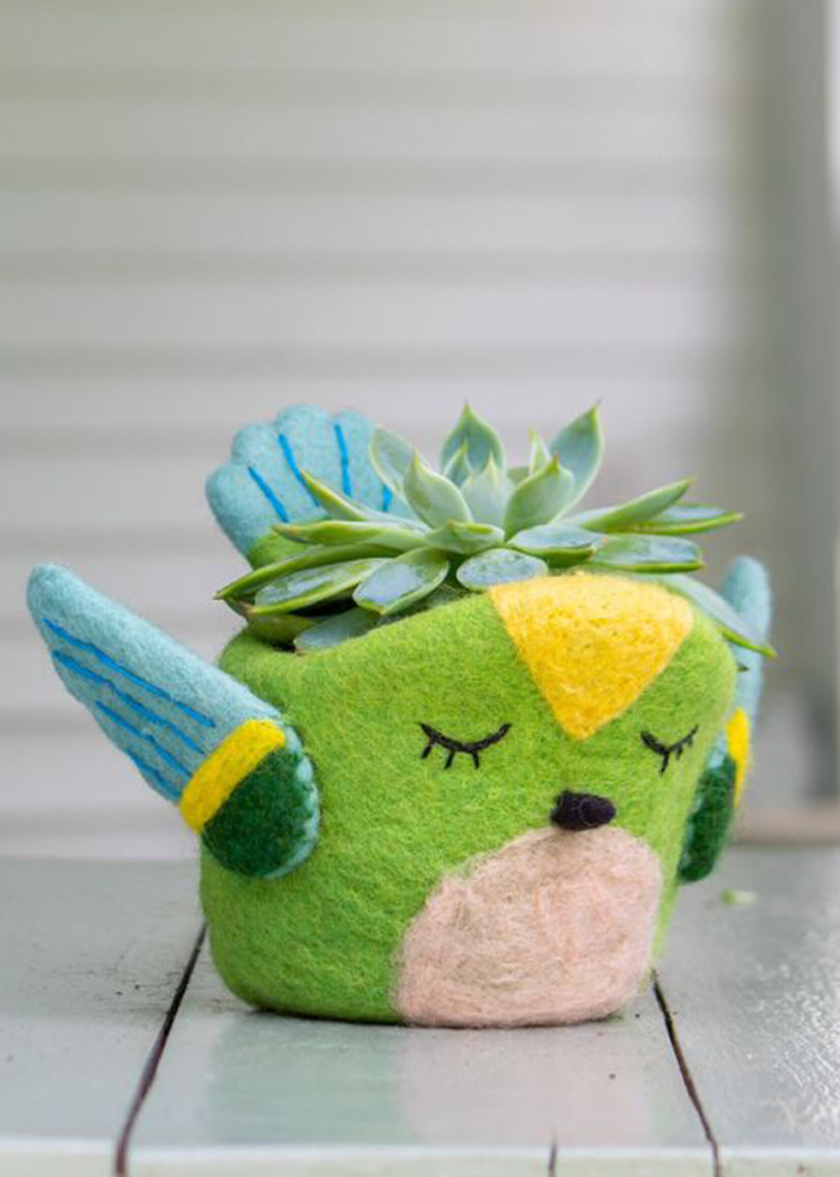 dZi Hummingbird Felt Pot