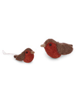 Gry and Sif Robin Felt Bird Ornament Set