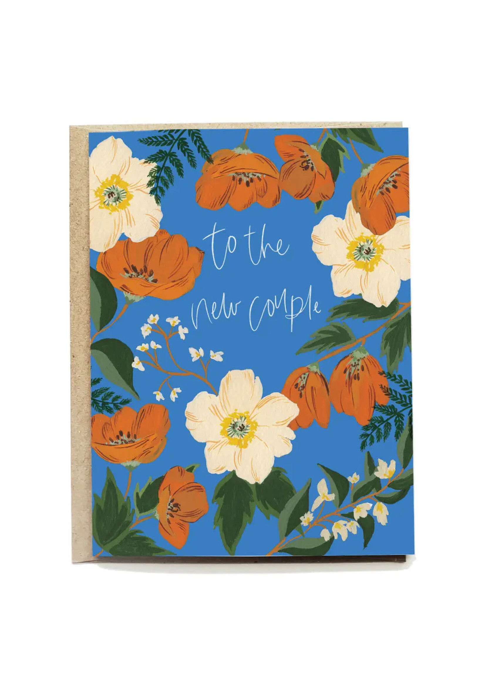 Pen + Pillar Cobalt Poppy Wedding Card