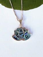 Women's Peace Collection Abalone Lotus Necklace