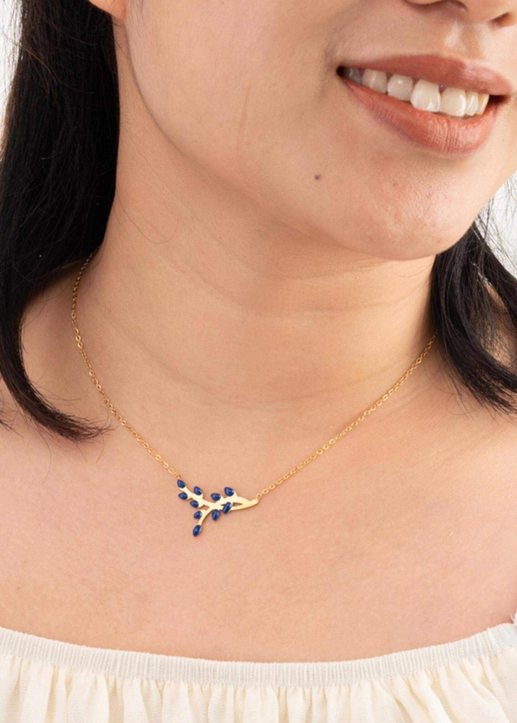Starfish Project Blue Shared Hope Leaf Necklace