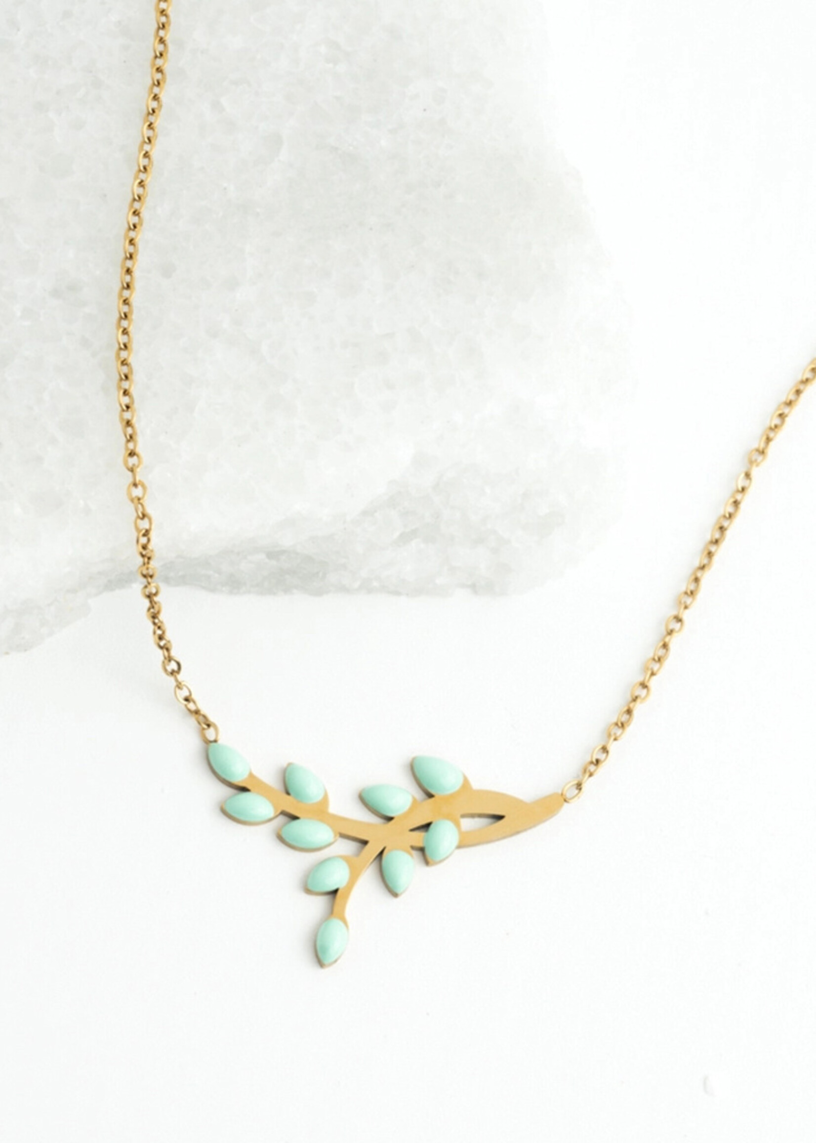 Starfish Project Mint Shared Hope Leaf Necklace