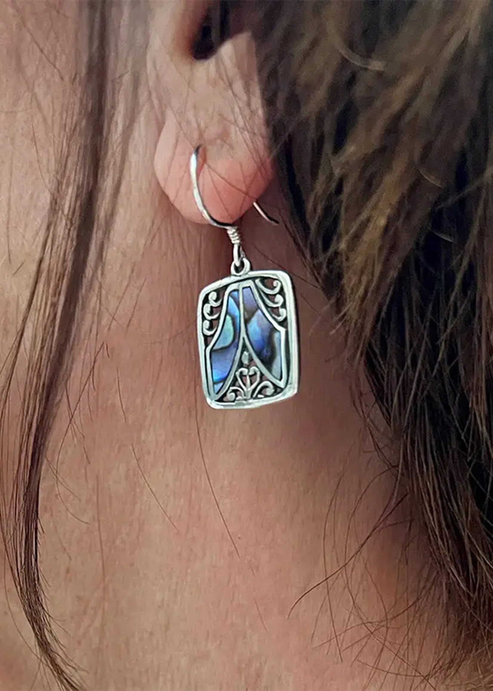 Women's Peace Collection Fair and Square Abalone Earrings