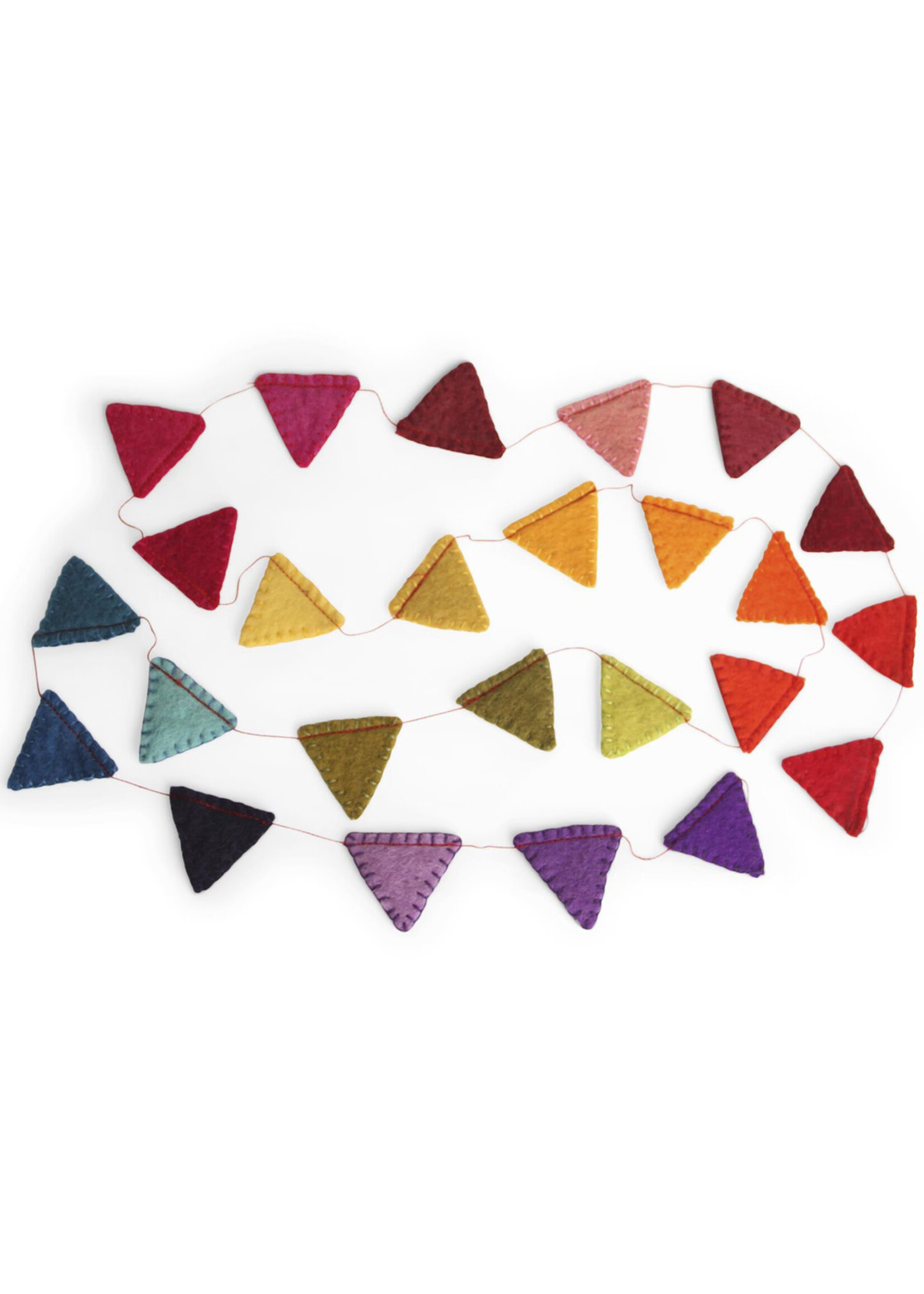 Gry and Sif Colorful Small Felt Flag Garland