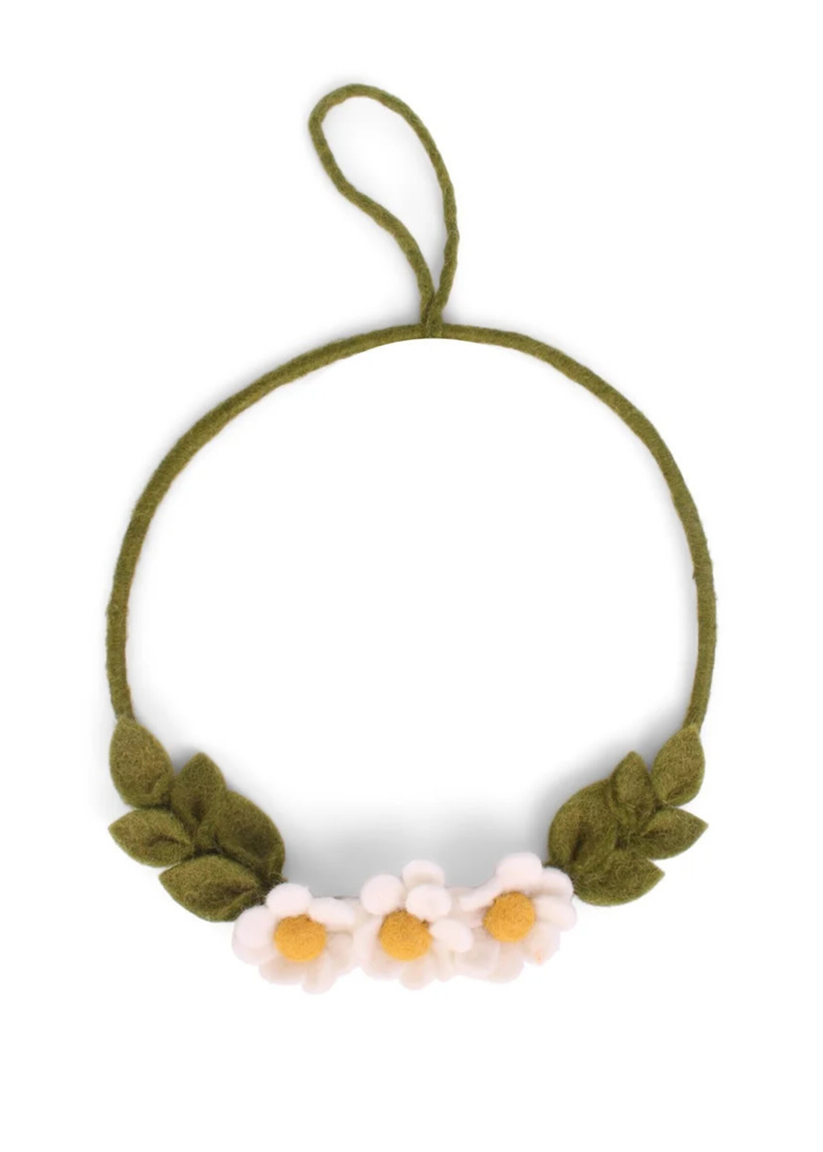 Gry and Sif 8" Simple Flower Felt Wreath