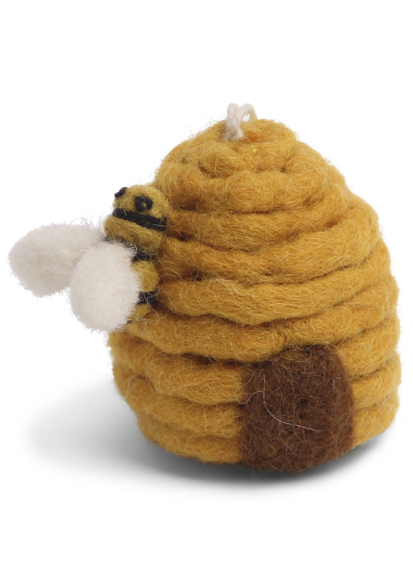 Gry and Sif Felt Bee House Ornament