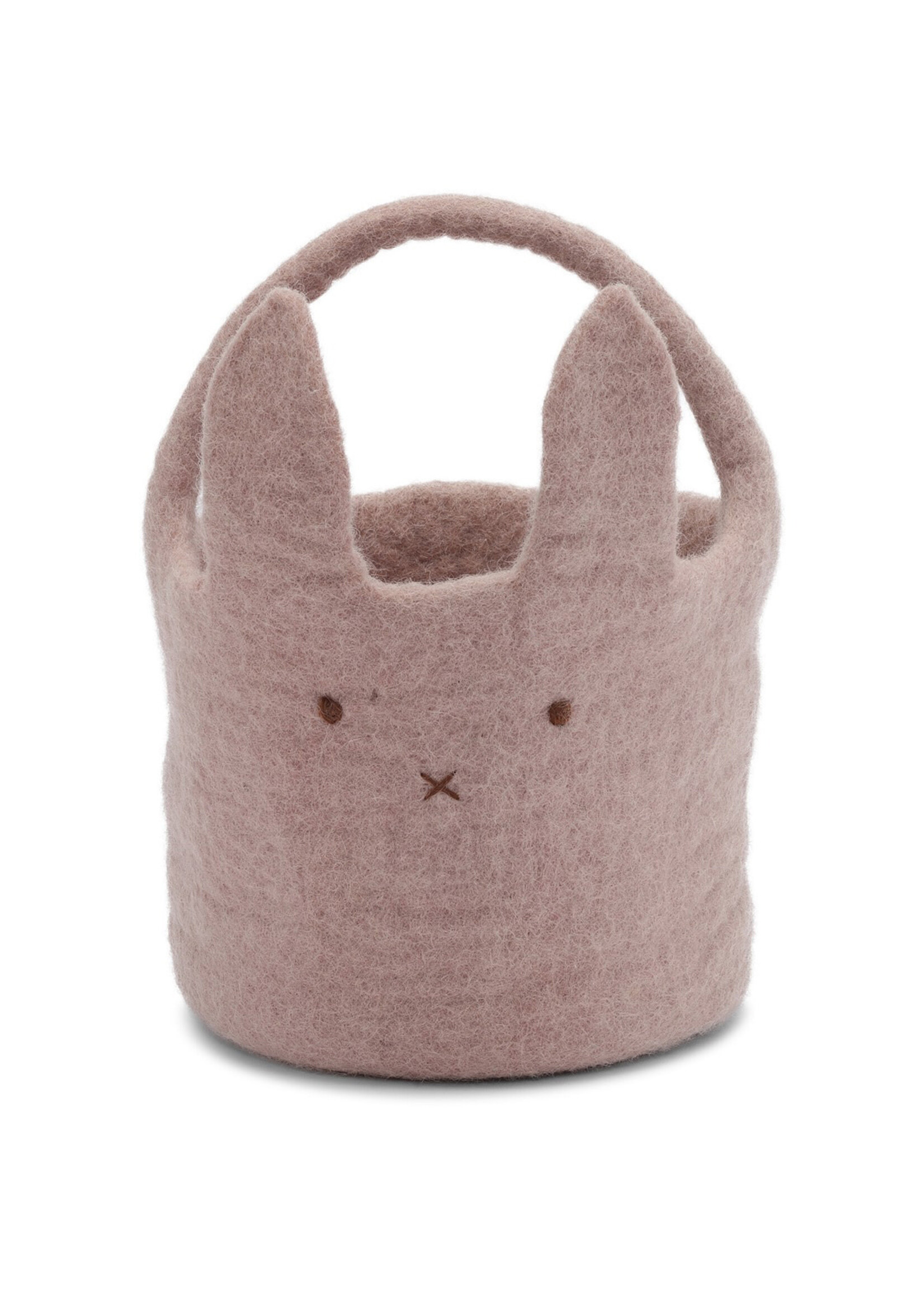 Gry and Sif Felt Bunny Basket - Lavender