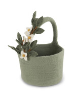 Gry and Sif Felt Basket -Flower Handle