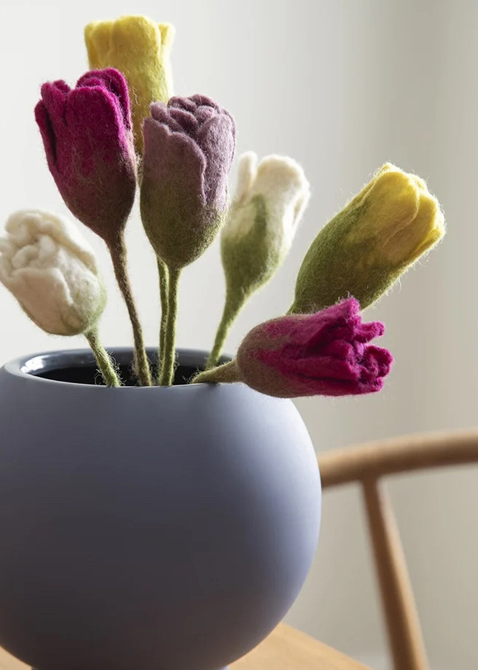 Gry and Sif Tulip Felt Flower