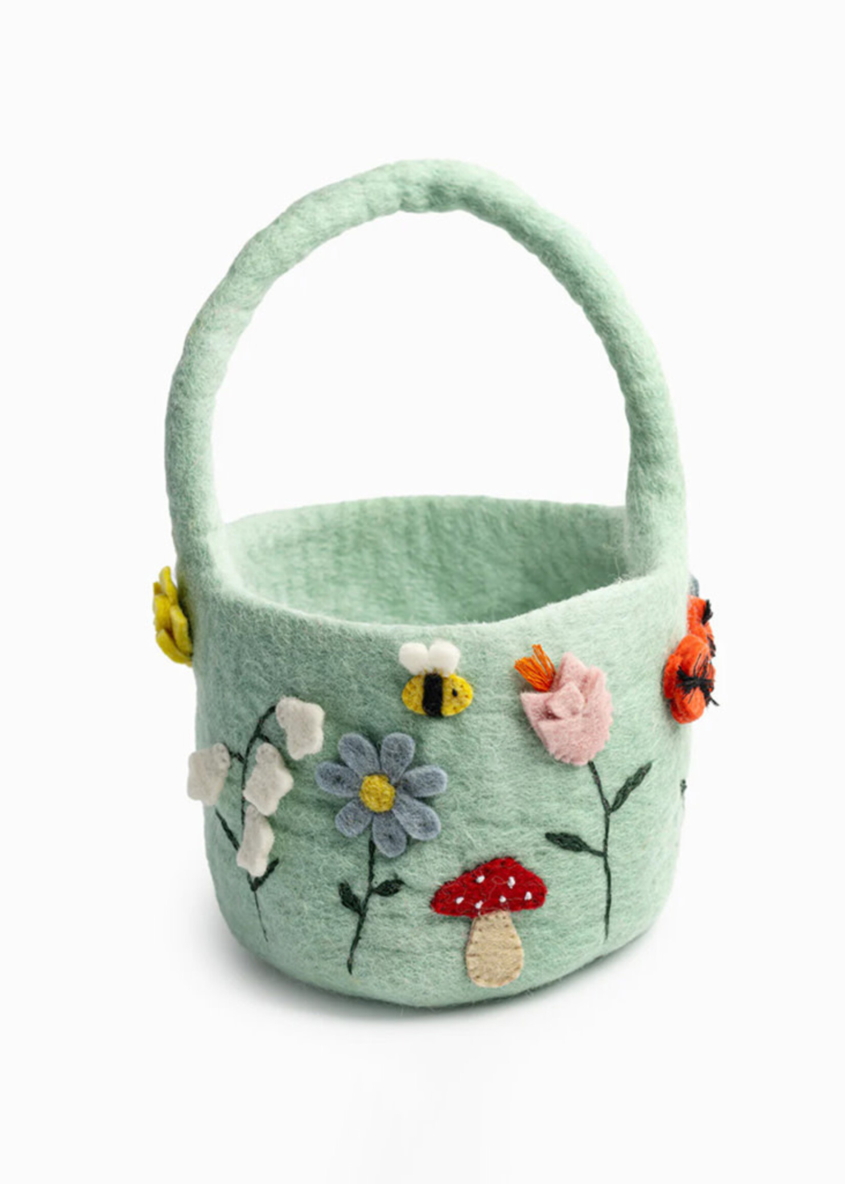 Global Goods Partners Felt Floral Easter Basket