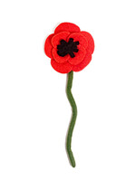 Global Goods Partners Orange Red Felt Poppy Flower