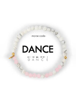 Ethic Goods Morse Code DANCE Bracelet - Rose Quartz & Howlite