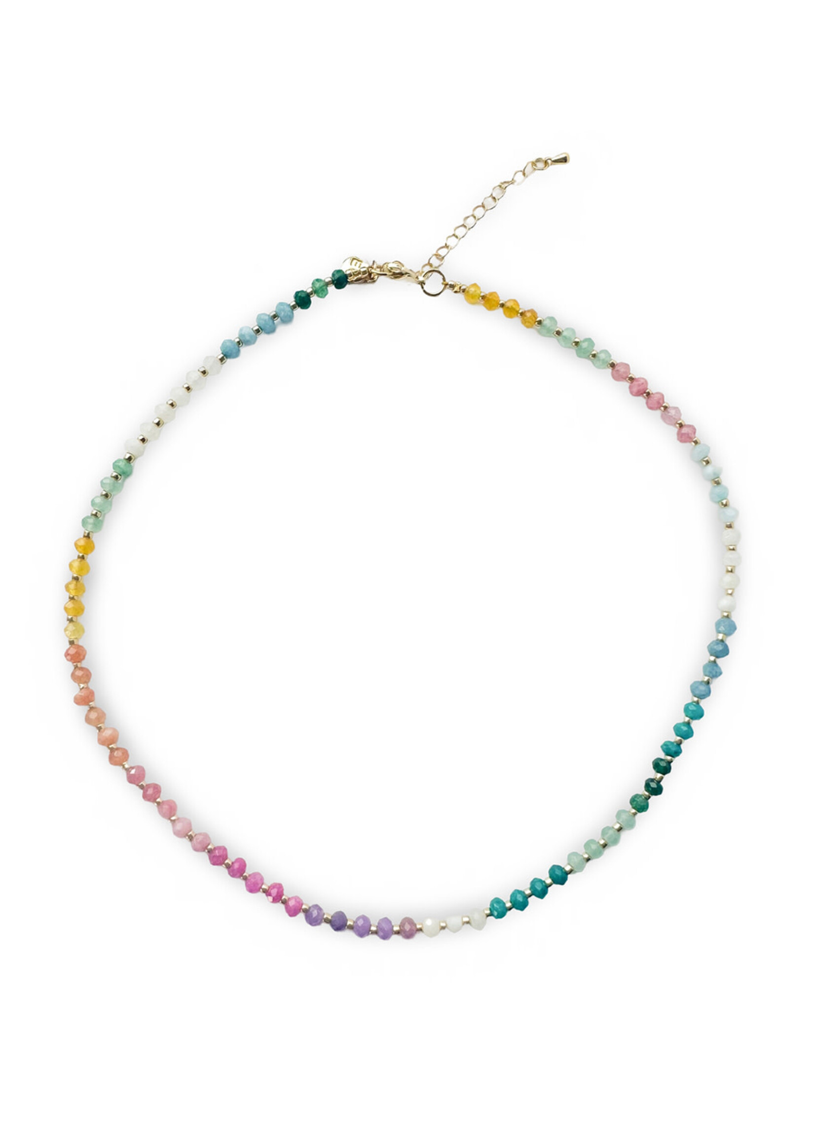 Ethic Goods Faceted Stone Rainbow Quartz Necklace