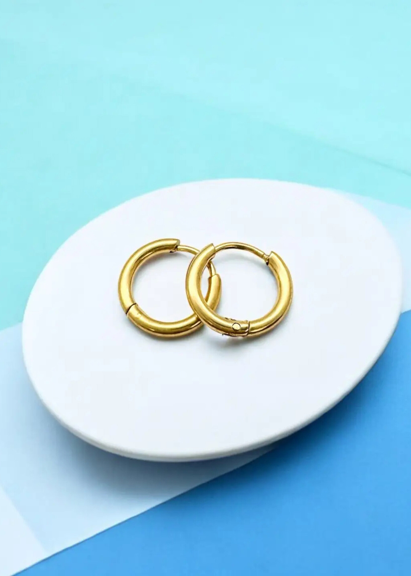 Ethic Goods Tiny Hoop Earrings - 14K gold plated