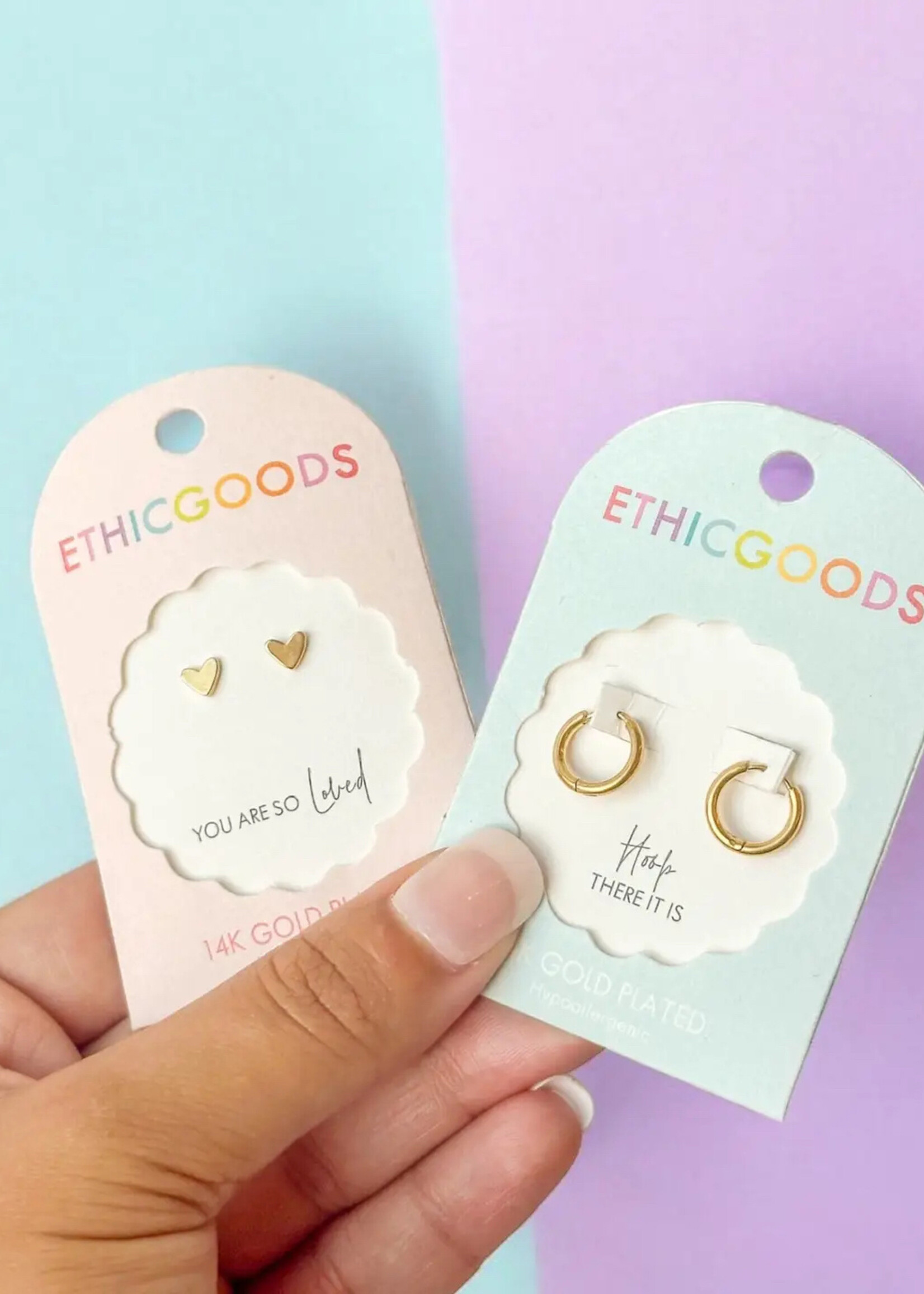 Ethic Goods Tiny Hoop Earrings - 14K gold plated