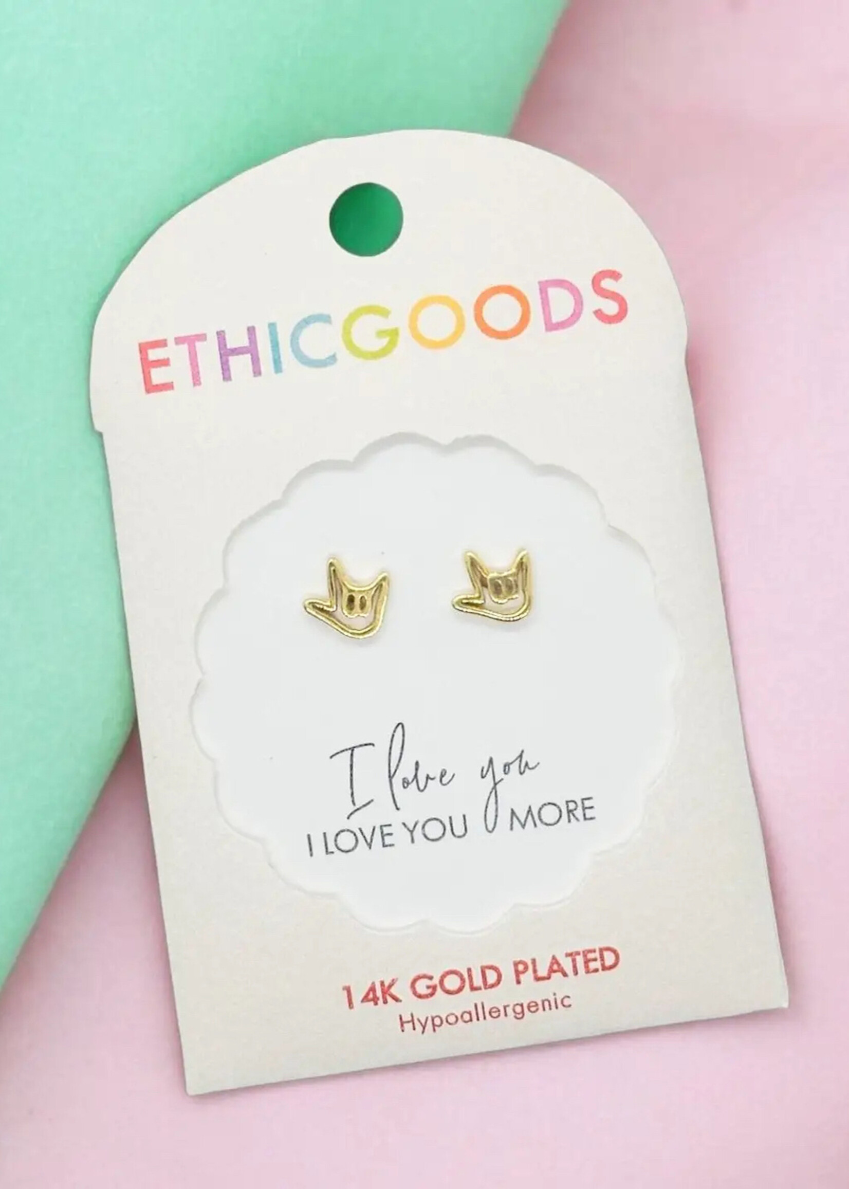 Ethic Goods I Love You Tiny Stud Earrings