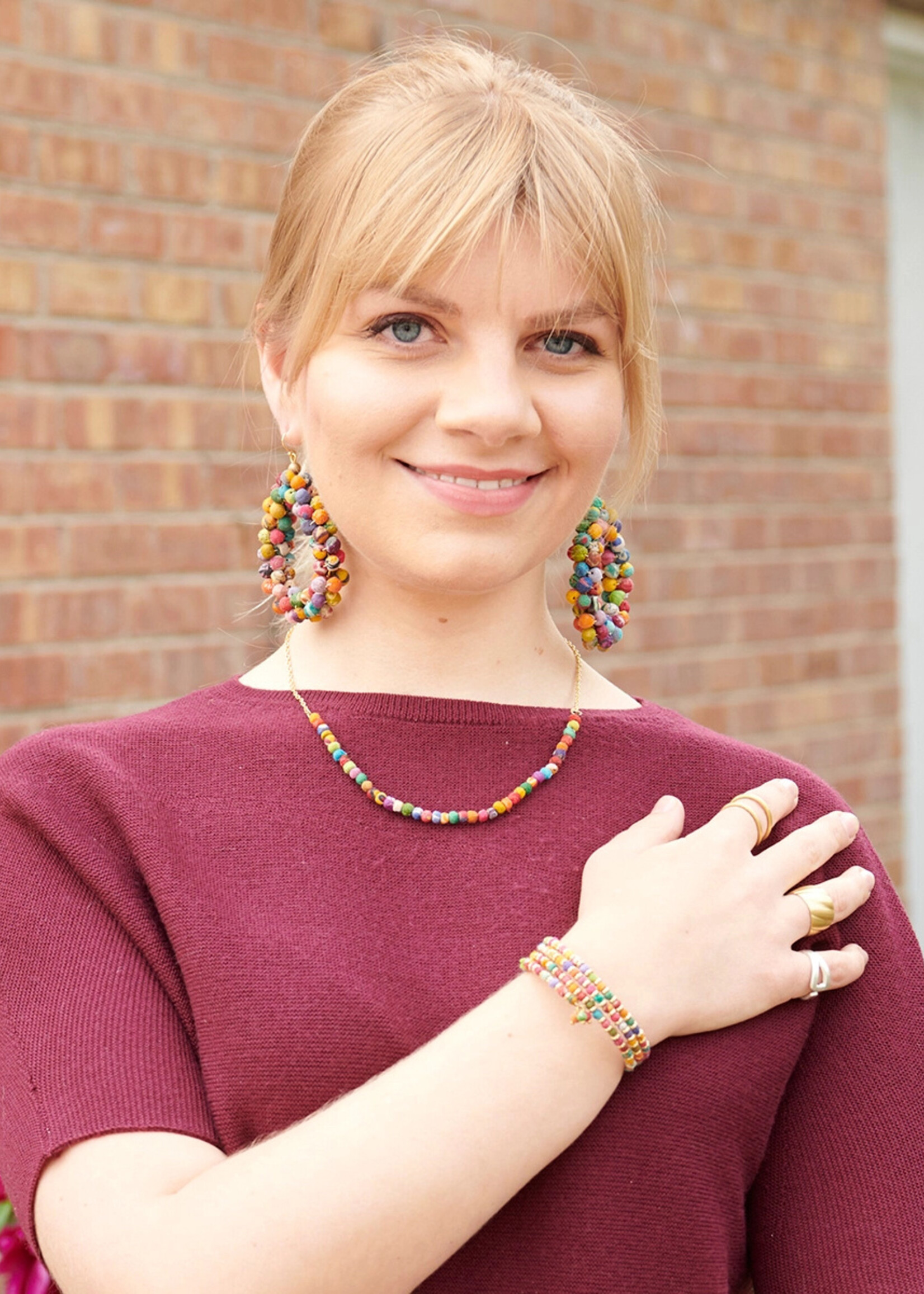 WorldFinds Kantha Milieu Demi Necklace