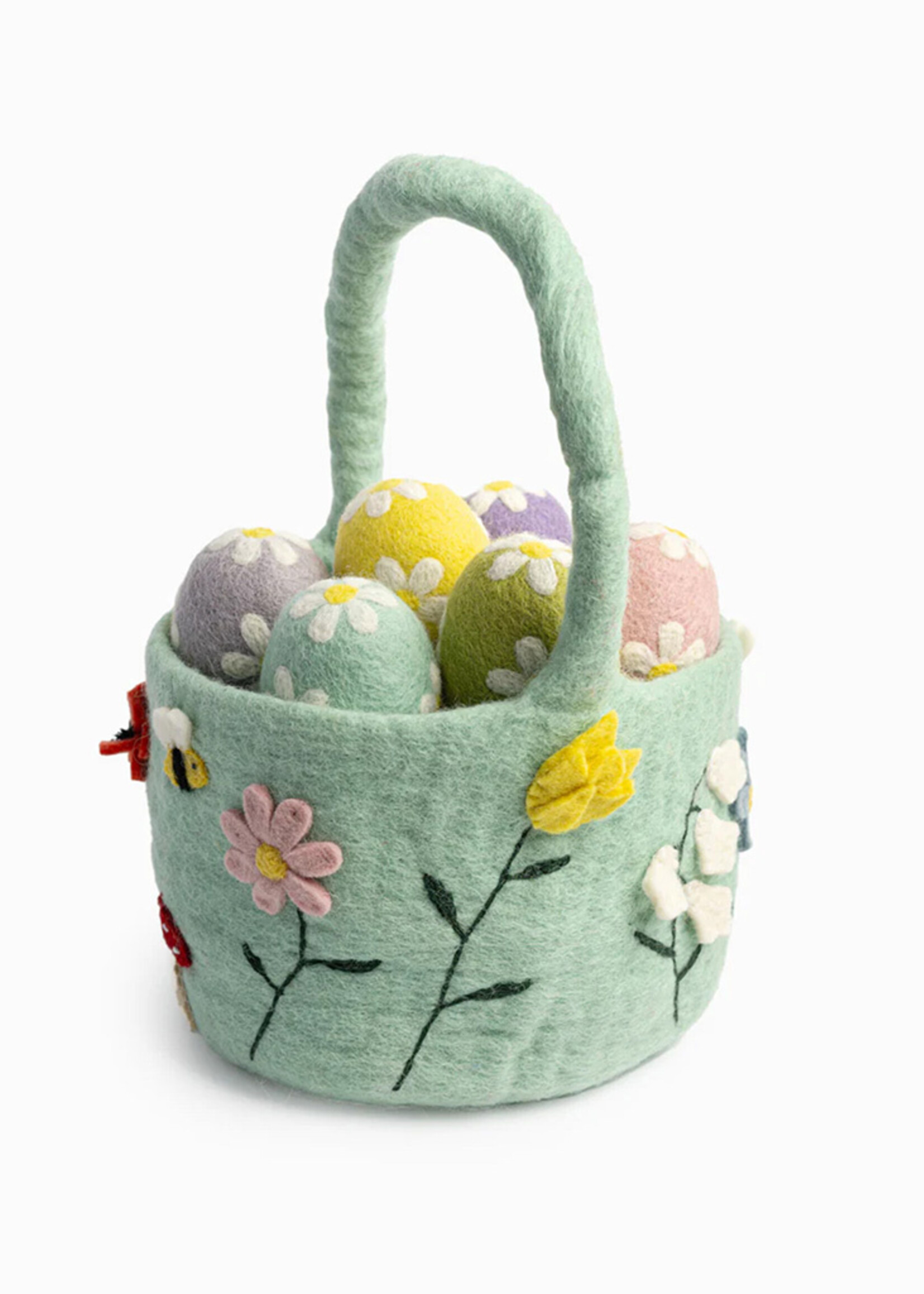Global Goods Partners Felt Floral Easter Basket