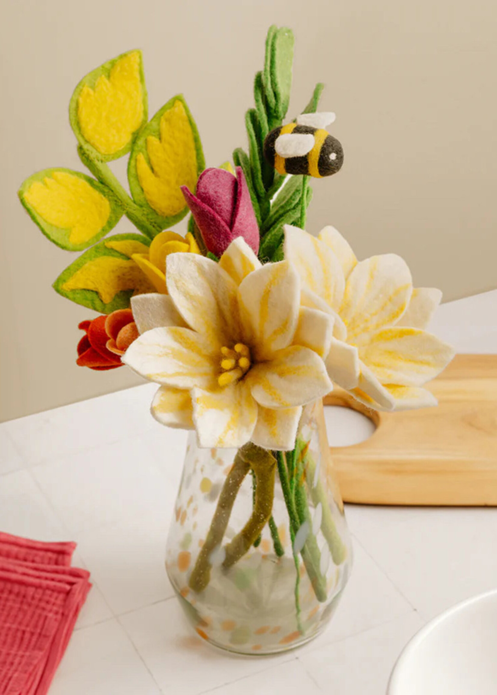 Global Goods Partners Felt Bee Accent Stem
