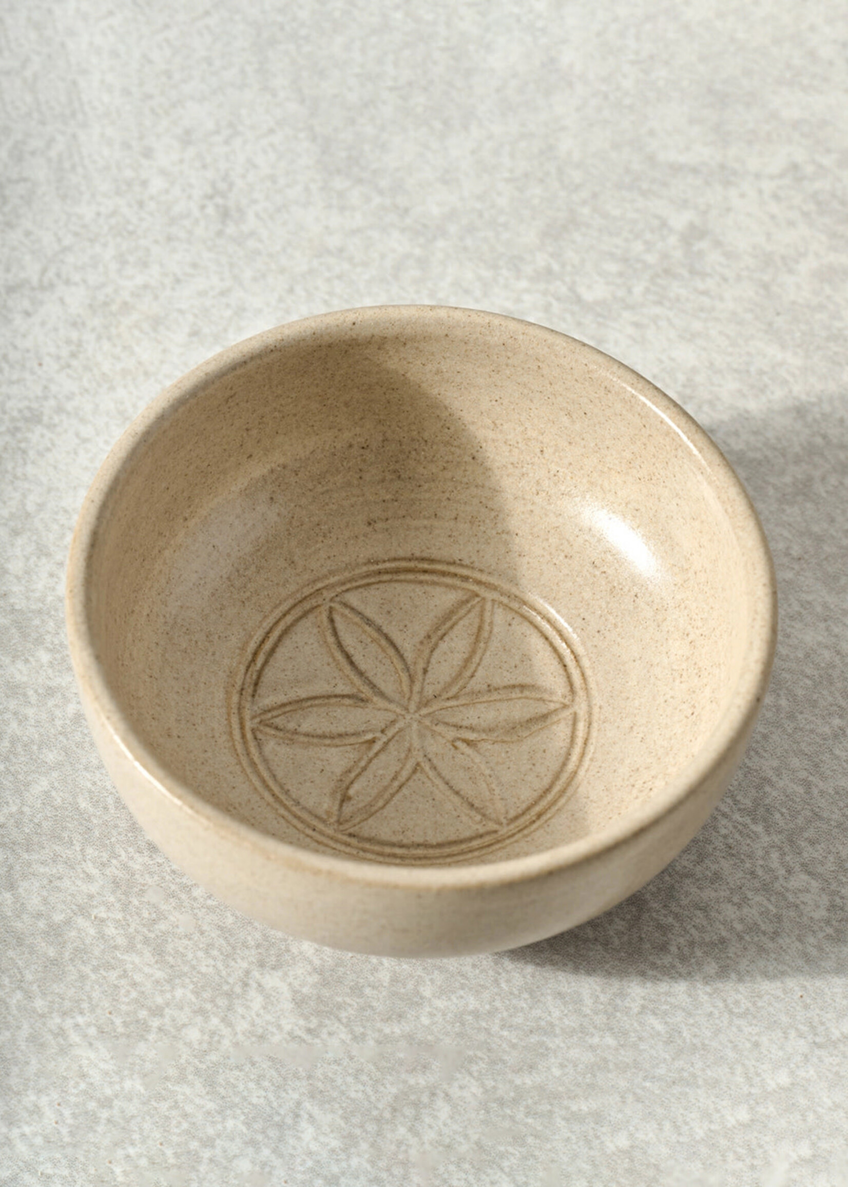 Ten Thousand Villages Dipping Bowl - Sacred Geometry Germ of Life
