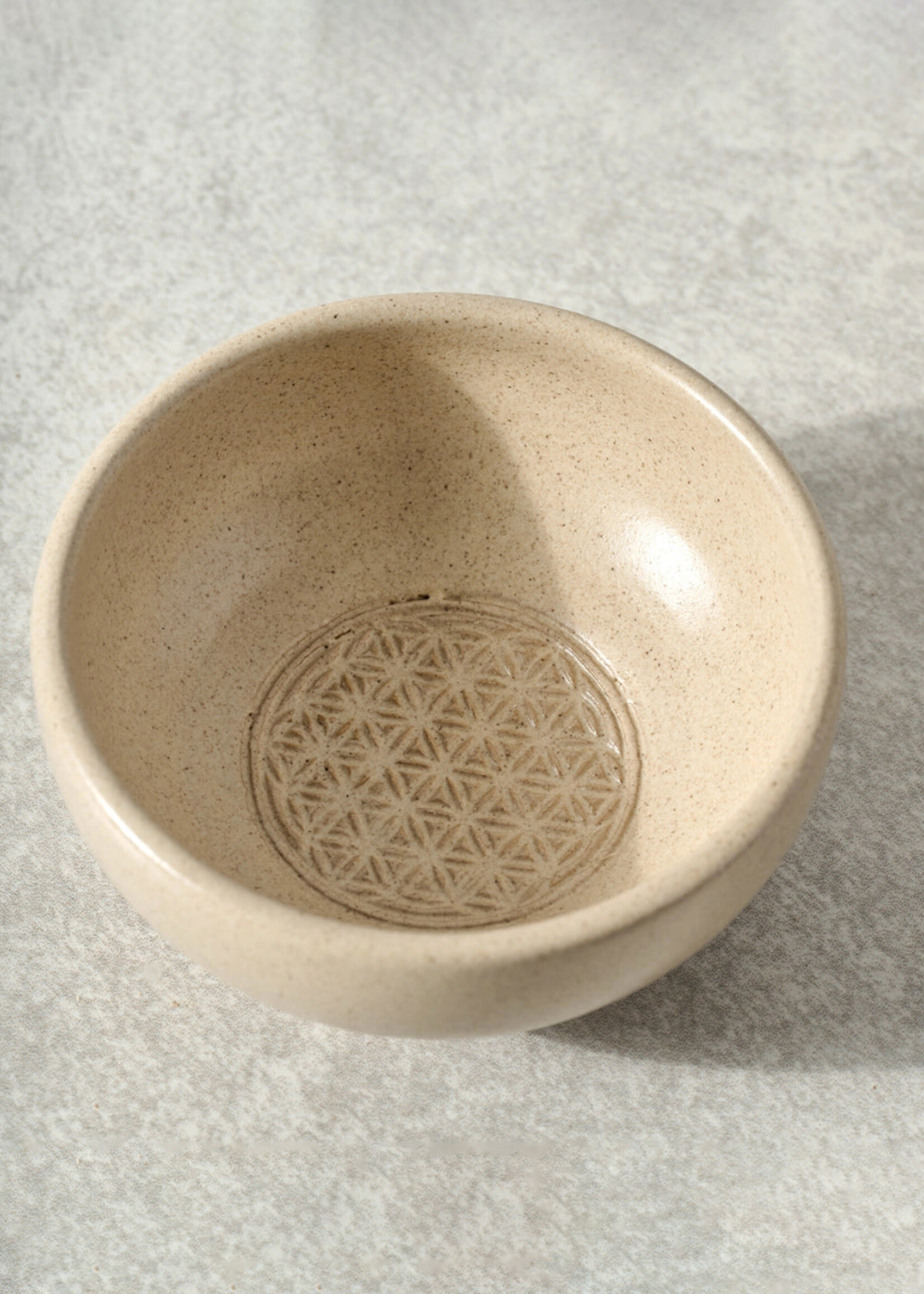Ten Thousand Villages Dipping Bowl - Sacred Geometry Flower of Life