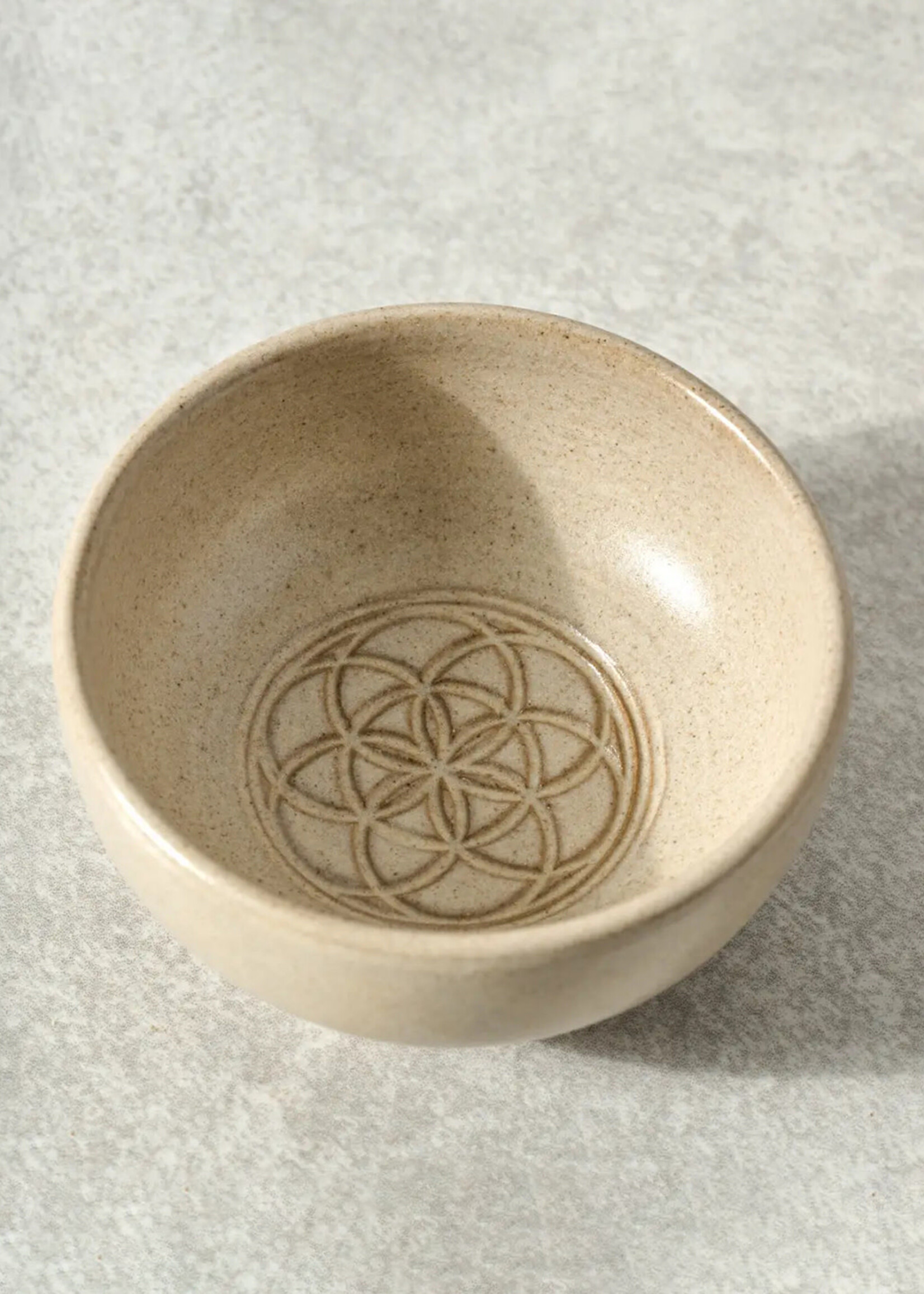 Ten Thousand Villages Dipping Bowl - Sacred Geometry Seed of Life