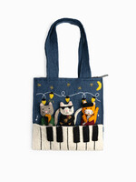 Global Goods Partners Jazz Cat Felt Puppet Bag