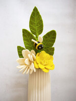 Global Goods Partners Honey Bee Felt Flower Bouquet