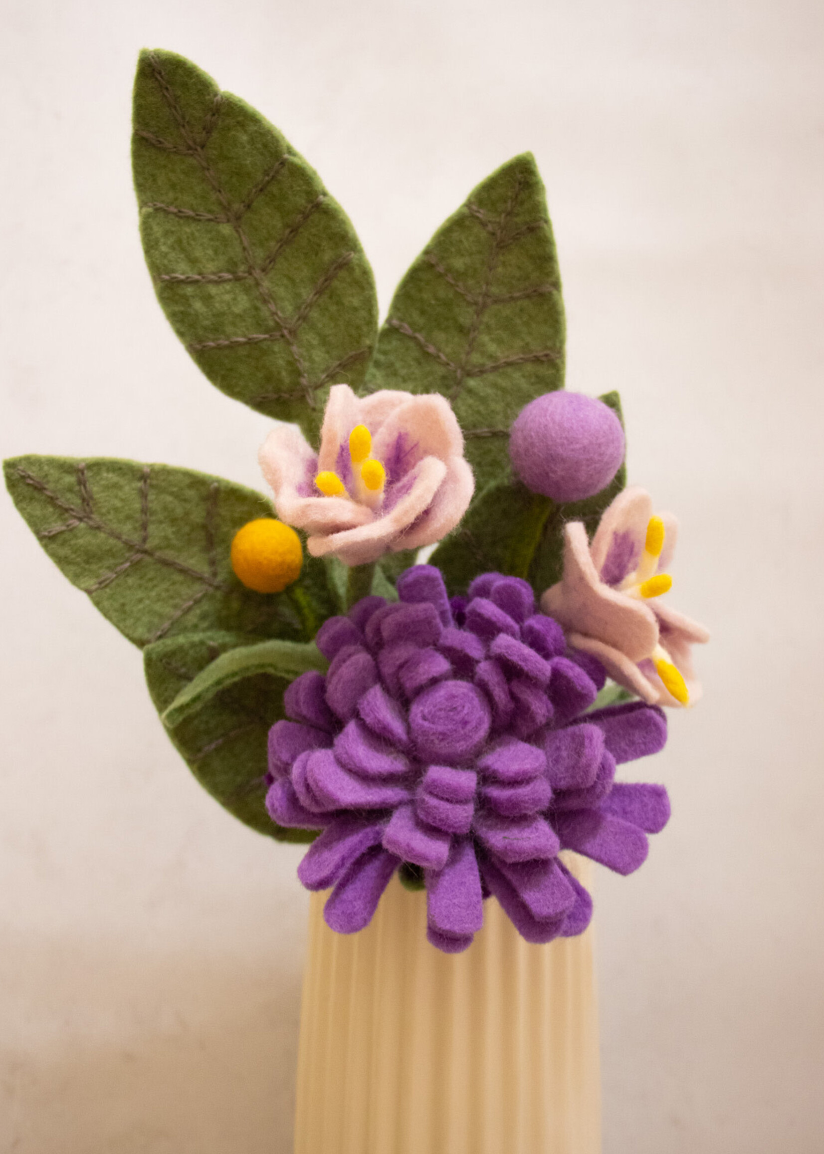 Global Goods Partners Purple Rain Felt Flower Bouquet